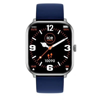 Image of ICE watch smart Silver Navy Men&#039;s (Unisex) connected with silicon strap 021412 (1,85&quot;)