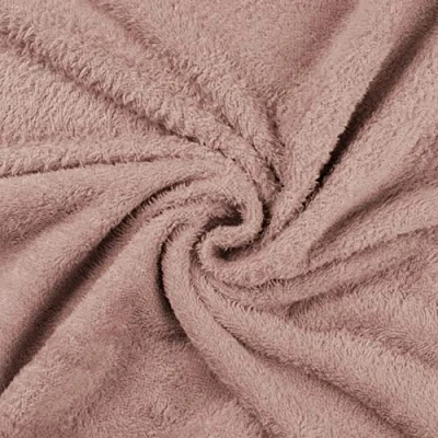 Image of Soft Bamboo Terry Towelling Fabric Material Dusty Rose, 1Mtr 150cm x 100cm