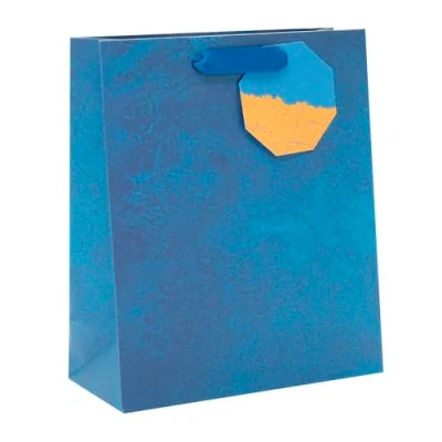 Image of UK Greetings Medium Gift Bag For Him/Her/Friend Birthdays, Valentine&#039;s Day &amp; Other Events Blue Design