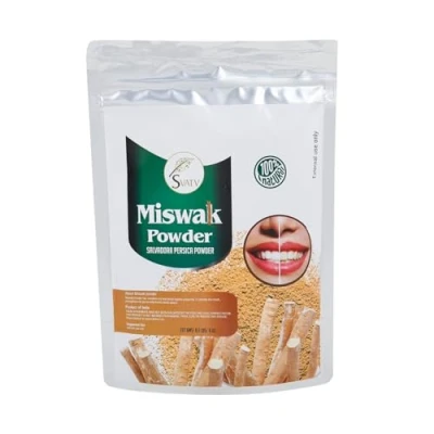 Image of SVATV Miswak Powder 227 Gram (8 Oz) 100% Pure Siwak Salvarado Persica Dental Care Natural Tooth Toothpowder