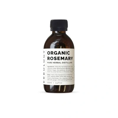 Image of Erbology Organic Rosemary Water 100ml Premium Food Grade Hydrolate of Healthy Hair Small Batch Sustainably Sourced Straight from Farm in Provence, France