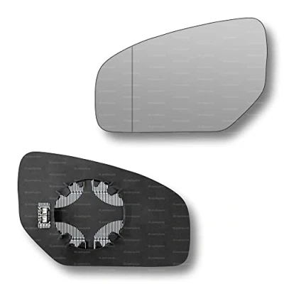 Image of Less4spares Replacement Wing Mirror Glass Left Compatible with Honda Civic 2012 2017 CLIP ON Passnager Near Side N/S Heated Blind Spot