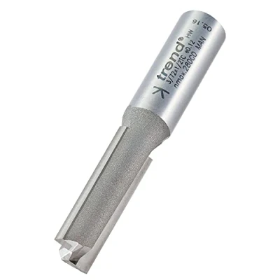 Image of Trend Professional Straight Two Flute Router Cutter, 1/2 Inch Shank, 12mm Cut Diameter, Tungsten Carbide Tipped, 3/72X1/2TC