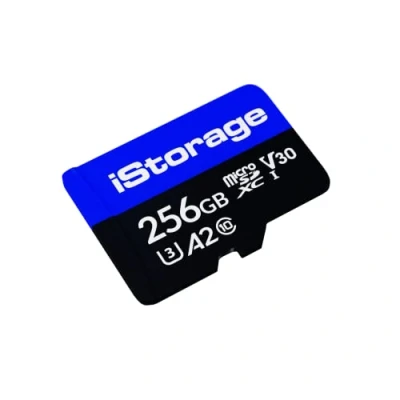 Image of iStorage microSD Card 256GB Encrypt data stored on Cards using datAshur SD USB flash drive Compatible with drives only