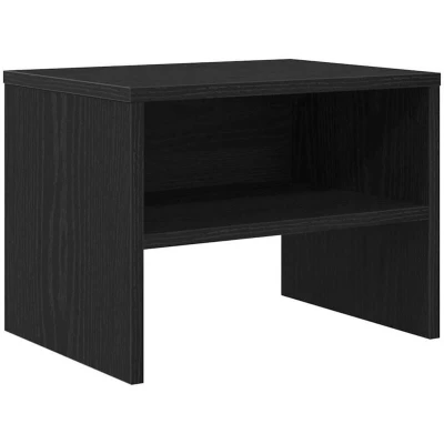 Image of vidaXL Bedside Cabinet Black oak 40 x 30 cm Engineered wood