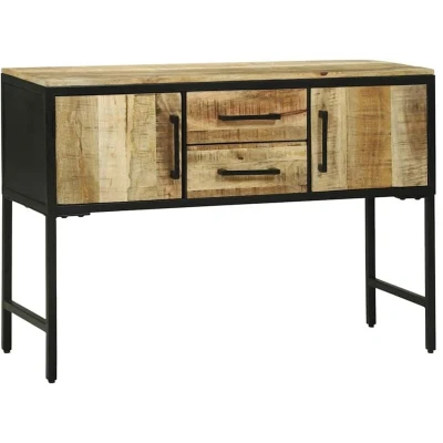 Image of vidaXL Sideboard 100x35x70 cm Solid Wood Rough Mango