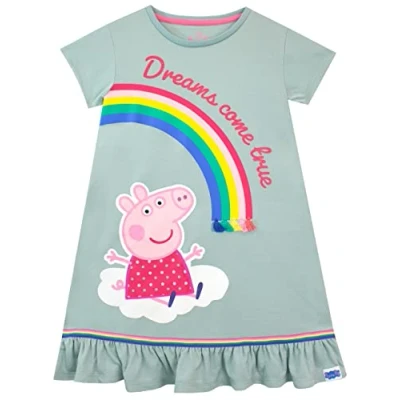 Image of Peppa Pig Girls Nightdress Blue 3 4 Years