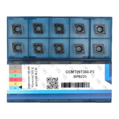 Image of CDBP CNC Carbide Inserts Ccmt 32.51 Ccmt09T304 for Steel Turning Cutting Tools, fit Semi Finishing Metal Cutting, 10 PCS
