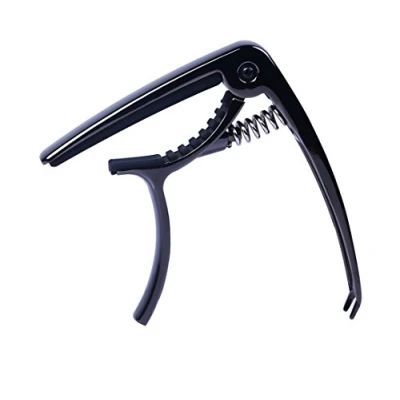Image of Rayzm Guitar Capo with Bridge Pin Puller, Zinc Alloy capotasto for Acoustic and Electric Single Handed Trigger Style, Strong Spring No Buzzing