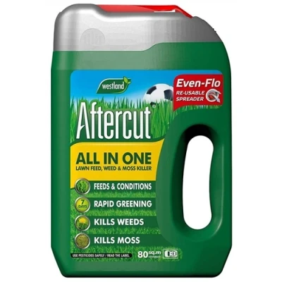 Image of Aftercut All In One Lawn Feed, Weed and Moss Killer Even Flo Spreader, 80 m², 2.8 kg