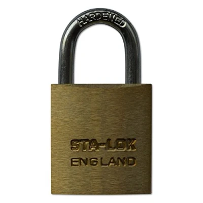 Image of B&amp;G STA LOCK C Series Brass Open Shackle Padlock Steel 32mm KD C125