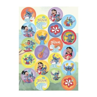 Image of dekora, Stitch, Mini Wafer Discs, Edible Decorations for Cupcakes, Cookies and Muffins, Perfect Party Supplies, 3,4 CM