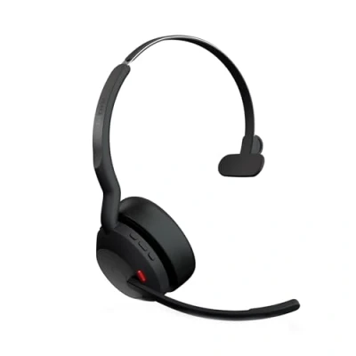 Image of Jabra Evolve2 55 Mono Wireless Headset Air Comfort Technology, Noise cancelling Mics, and ANC Works with UC Platforms such as Zoom Google Meet Black