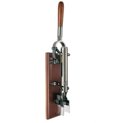 Image of Professional Wall mounted Corkscrew with Wood Backing BOJ (Black Nickeled)