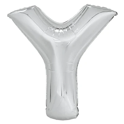 Image of Unique Party 57532 34&quot; Giant Silver Foil Letter Y Balloon