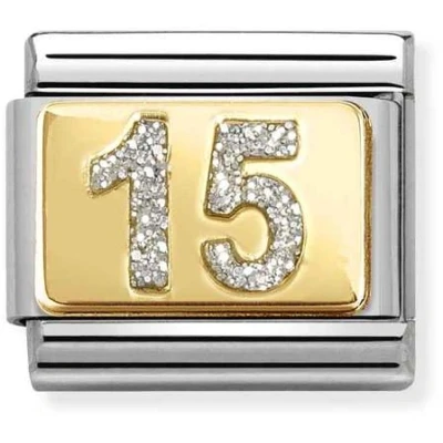 Image of Nomination Gold Glitter 15 Charm