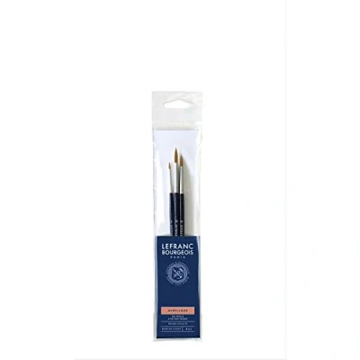 Image of Lefranc Bourgeois Painting, Round Brush No. 2/6/10, Short Handle, 3 Rundpinsel (Nr. 2/6/10) kurzer Stiel