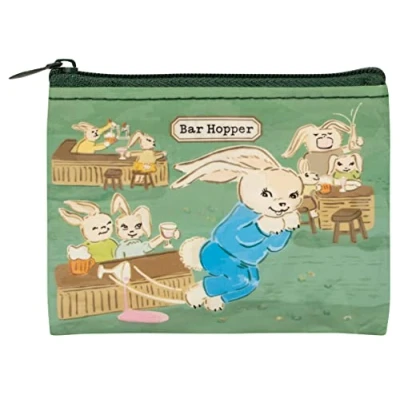 Image of Blue Q Coin Purse, Made from 95% Recycled Material, Bar Hopper, Hopper