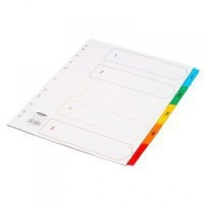 Image of Concord Punched Pocket Index Multicolour tabbed Europunched 1 5 Extra Wide A4 White Ref CS96