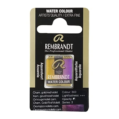 Image of Rembrandt Watercolour Half Pan Chameleon Gold/Red/Violet (860) Series 3