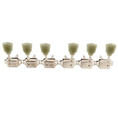Image of Wilkinson Deluxe WJ44 3L3R Vintage Guitar Tuners Machine Heads Keystone Style Tuning Pegs Keys for Epiphone Les Paul SG Electric or Acoustic Guitar,Nickel