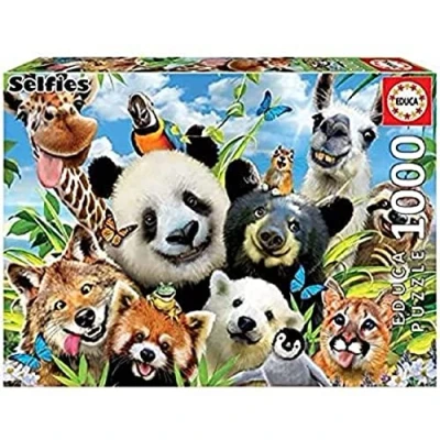 Image of Educa Borrás 18117 Serie Borras Llama Drama Selfie 1000 Piece Jigsaw Puzzle, Assorted, Piezas