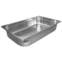 Image of Vogue Stainless Steel Perforated 1/1 Gastronorm Tray 65mm