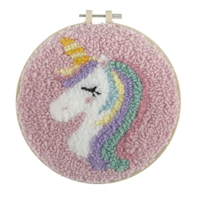Image of Trimits Punch Needle Hoop Kit, 20.3cm (8in), Unicorn