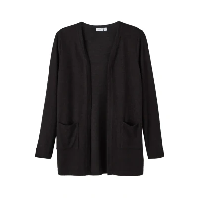 Image of Name it Nkfvicti LS CARD Cardigan for kids, Size: 7 8y, Black