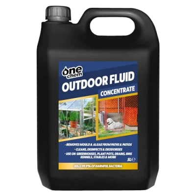 Image of One Chem Outdoor Fluid 5 Litres, Kills 99.9% Bacteria, Disinfects Greenhouses, Plantpots, Drains, Bins, Kennels, Stables, DEFRA Approved