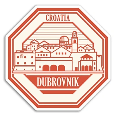 Image of 2 x 10cm Dubrovnik Croatia Vinyl Stickers Travel Sticker Laptop Luggage #18083 (10cm Wide)