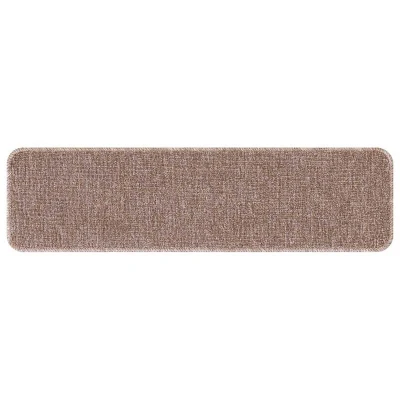 Image of vidaXL Stair Mats with Latex Backing Light Brown 20x75