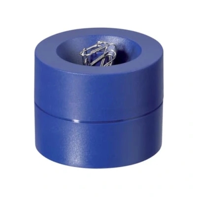Image of MAUL magnetic paperclip holder, Ø 73mm, H66mm, Blue