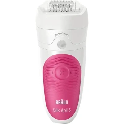 Image of Braun Silk épil 5 5/500 SensoSmart 1, Plastic, 2 Speed, Pink, White