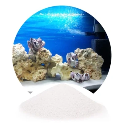 Image of TM Aquatix Aquarium Sand Natural Substrate For All Types Fish Tanks (15kg, White Silica 0,5mm)
