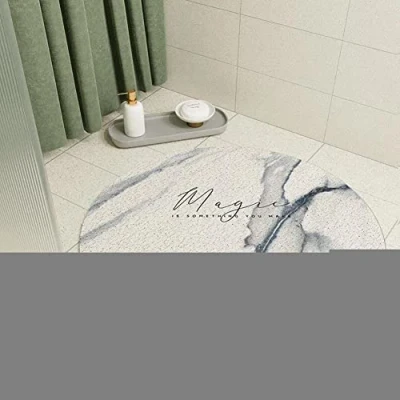 Image of Round Shower Mats for Inside,Loofah Bathmat Drainage Non Slip Bath Mat Wet Areas,Anti Mould Tray Mat,Hollow Bathroom Floor Mat/Rug
