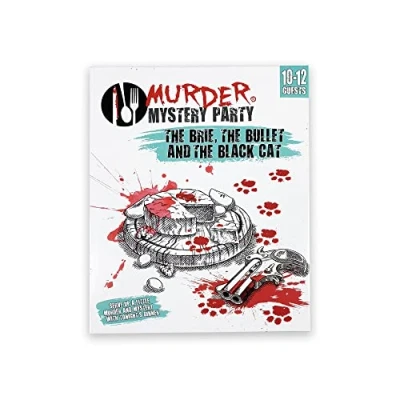 Image of University Games 08440 The Brie, Bullet &amp; Black Cat Murder Mystery Dinner Party Game