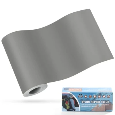 Image of OAZ 10x160 cm Nylon Repair Patches Fabric Patch Self Adhesive Tent Kit Waterproof Lightweight Tape for Clothing Down Jacket Sleeping Bag Gray