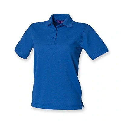 Image of Henbury Ladies Pique Polo Shirt : Color Royal Size 18