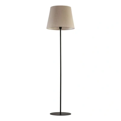 Image of TK Lighting Chicago floor lamp with linen lampshade