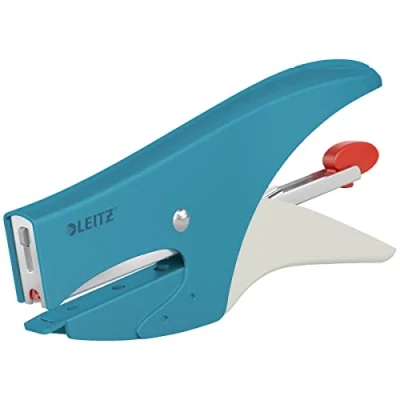 Image of Leitz Stapling Pliers, 15 Sheet Capacity, Back Loading, Including P2 (No.10) Staple, Calm Blue, 56450061