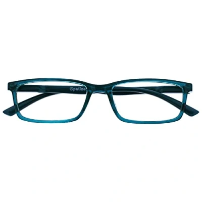 Image of OPULIZE See Blue Light Blocking Glasses Narrow Frame Reduces Glare Anti Headaches Improve Sleep Computer Gaming Turquoise Mens Womens B9 Q