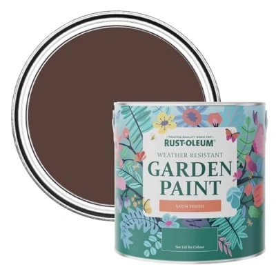 Image of Rust Oleum Red Mould Resistant Garden Paint in Satin Finish Valentina 2.5L