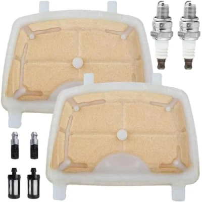 Image of Qiuwanzia Air Filter Service Kit for Stihl MS171 MS171C MS181 MS181C MS211 MS211C Chainsaw Replaces Parts 1139 120 1602 11391201602、1139 with Spark Plug Fuel