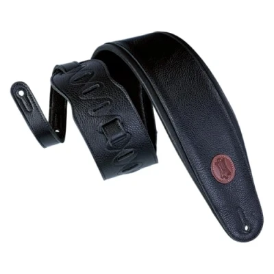 Image of Levy&#039;s Leathers Mss2 4 blk Garment Leather Signature Series Guitar Strap Black,One Size