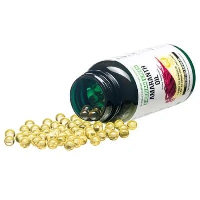 Image of Siberian Green Amaranth Seed Oil Capsules 200 Softgels Wild Harvested Siberia Altai Cold Pressed Unrefined
