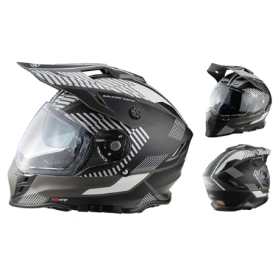 Image of ViPER RXV288 Adult Motocross Helmet, Full Face Off Road Sports Motorbike Helmets, Unisex Downhill MTB ATV BMX Enduro Quad Dirt Bike Helmet (Force Black,M)
