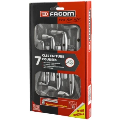 Image of Facom 92PG Curved Socket Spanners Set of 7