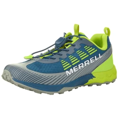 Image of Merrell Unisex Kids Agility Peak Sneaker, Navy Hi Viz, 11 UK