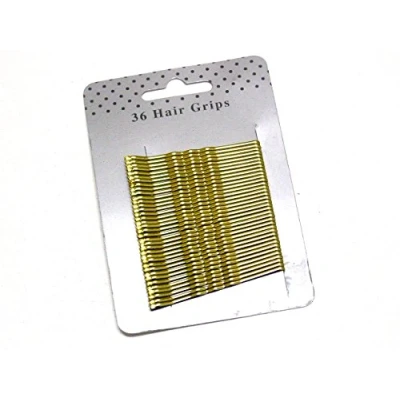 Image of La Peach Fashions Ladies Regular Hair Styling Bobby Pins Epox Kirby Grips Bun Waved Grip (Blonde)